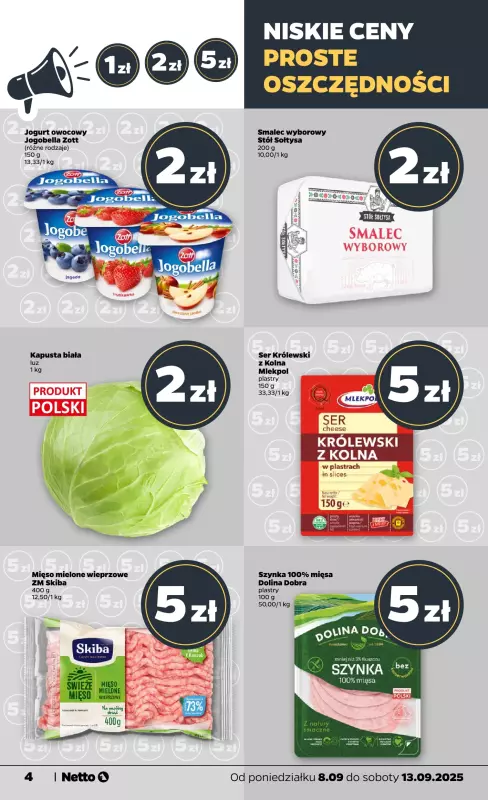 Netto - gazetka promocyjna Gazetka Spożywcza od poniedziałku 08.09 do soboty 13.09 - strona 4