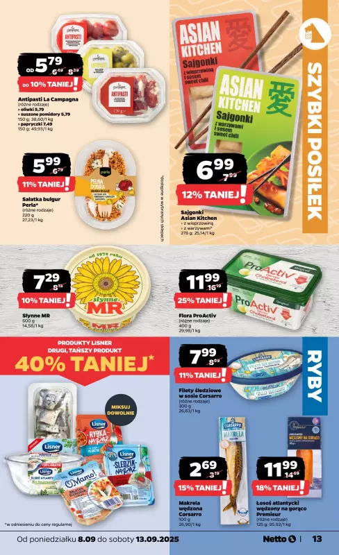 Netto - gazetka promocyjna Gazetka Spożywcza od poniedziałku 08.09 do soboty 13.09 - strona 13