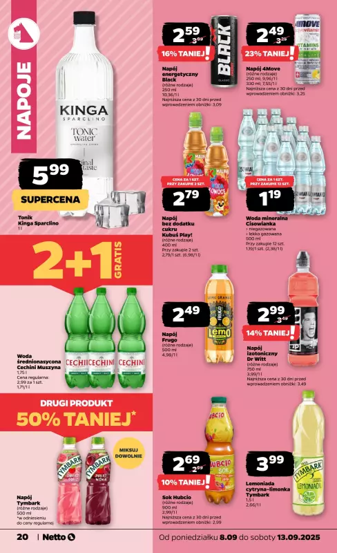 Netto - gazetka promocyjna Gazetka Spożywcza od poniedziałku 08.09 do soboty 13.09 - strona 20