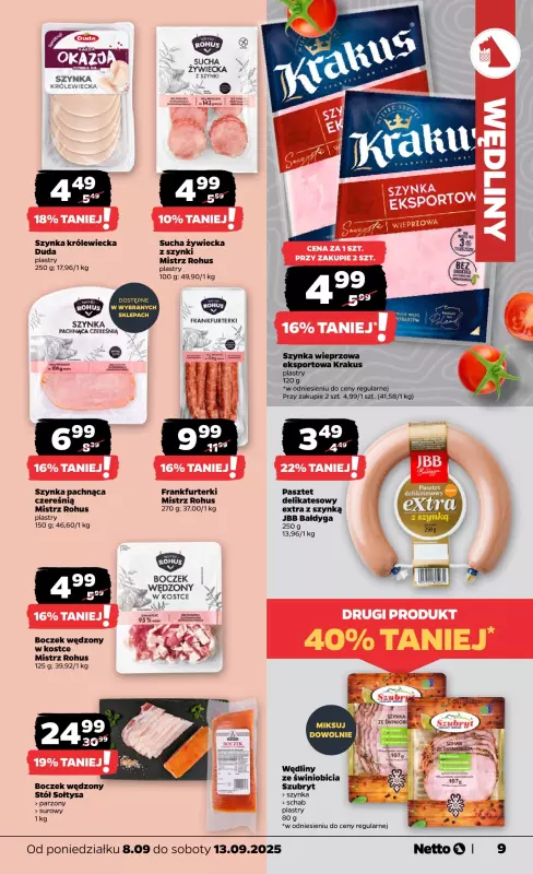 Netto - gazetka promocyjna Gazetka Spożywcza od poniedziałku 08.09 do soboty 13.09 - strona 9