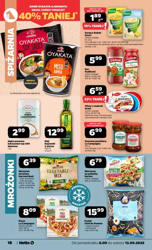 Netto - gazetka promocyjna Gazetka Spożywcza od poniedziałku 08.09 do soboty 13.09 - strona 18