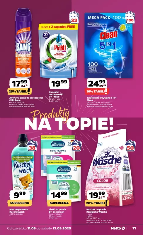 Netto - gazetka promocyjna Gazetka Spożywcza od czwartku 11.09 do soboty 13.09 - strona 11