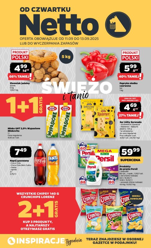 Netto - gazetka promocyjna Gazetka Spożywcza od czwartku 11.09 do soboty 13.09