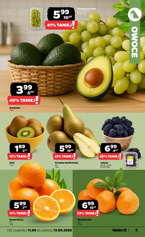 Netto - gazetka promocyjna Gazetka Spożywcza od czwartku 11.09 do soboty 13.09 - strona 5