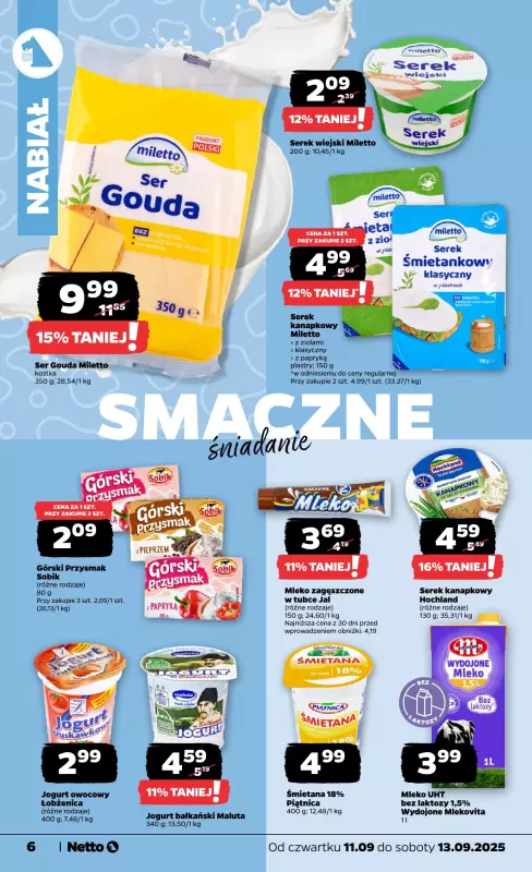 Netto - gazetka promocyjna Gazetka Spożywcza od czwartku 11.09 do soboty 13.09 - strona 6