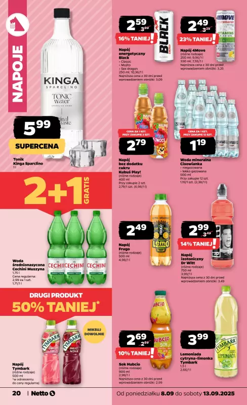 Netto - gazetka promocyjna Gazetka Spożywcza od poniedziałku 08.09 do soboty 13.09 - strona 20