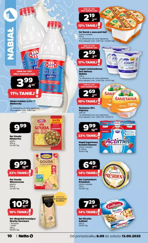 Netto - gazetka promocyjna Gazetka Spożywcza od poniedziałku 08.09 do soboty 13.09 - strona 10