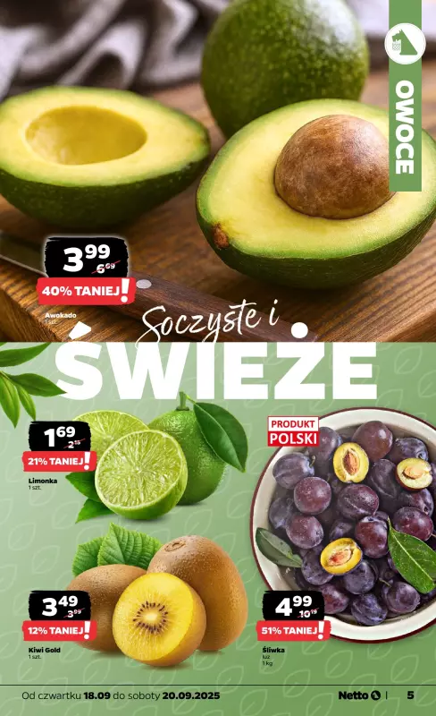 Netto - gazetka promocyjna Gazetka Spożywcza od czwartku 18.09 do soboty 20.09 - strona 5