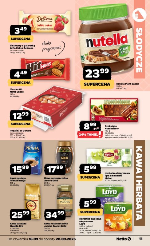 Netto - gazetka promocyjna Gazetka Spożywcza od czwartku 18.09 do soboty 20.09 - strona 11