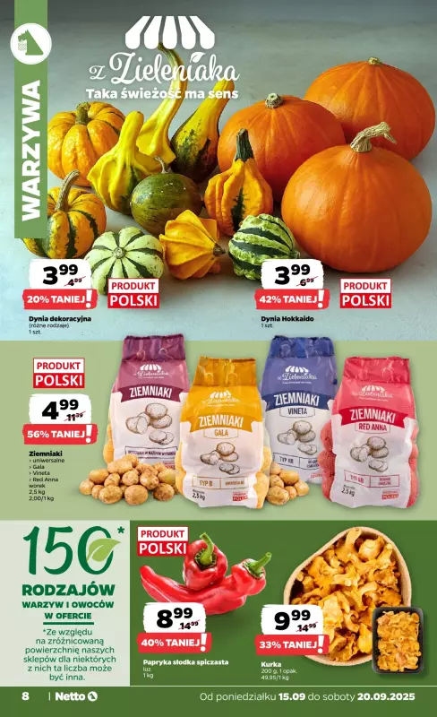 Netto - gazetka promocyjna Gazetka Spożywcza od poniedziałku 15.09 do soboty 20.09 - strona 8