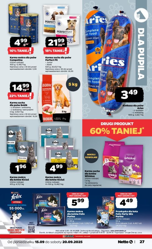 Netto - gazetka promocyjna Gazetka Spożywcza od poniedziałku 15.09 do soboty 20.09 - strona 27