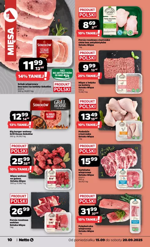 Netto - gazetka promocyjna Gazetka Spożywcza od poniedziałku 15.09 do soboty 20.09 - strona 10