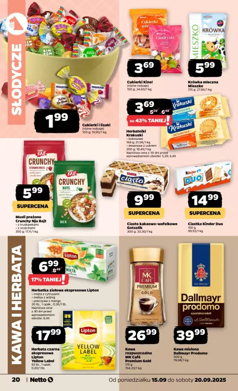 Netto - gazetka promocyjna Gazetka Spożywcza od poniedziałku 15.09 do soboty 20.09 - strona 20