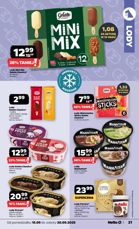 Netto - gazetka promocyjna Gazetka Spożywcza od poniedziałku 15.09 do soboty 20.09 - strona 21