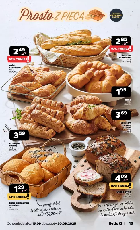 Netto - gazetka promocyjna Gazetka Spożywcza od poniedziałku 15.09 do soboty 20.09 - strona 15