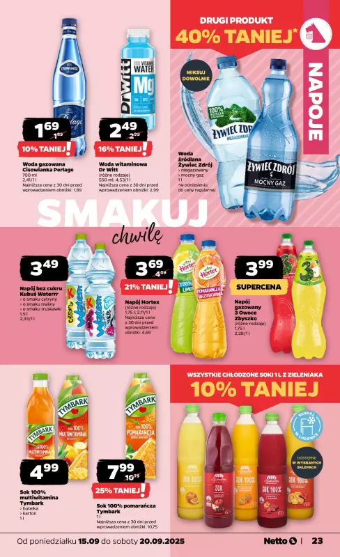 Netto - gazetka promocyjna Gazetka Spożywcza od poniedziałku 15.09 do soboty 20.09 - strona 23