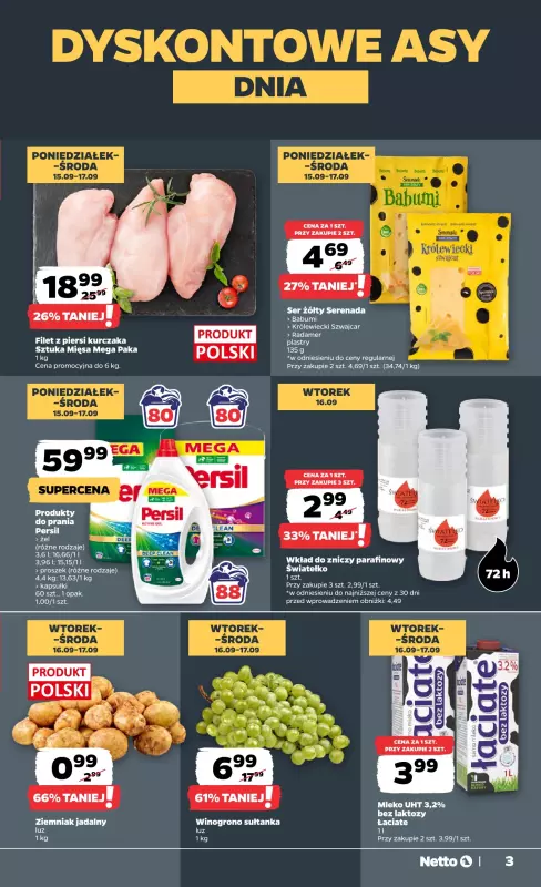 Netto - gazetka promocyjna Gazetka Spożywcza od poniedziałku 15.09 do soboty 20.09 - strona 3