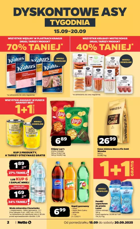 Netto - gazetka promocyjna Gazetka Spożywcza od poniedziałku 15.09 do soboty 20.09 - strona 2