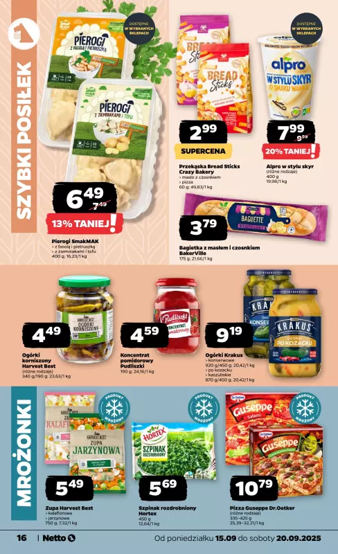 Netto - gazetka promocyjna Gazetka Spożywcza od poniedziałku 15.09 do soboty 20.09 - strona 16