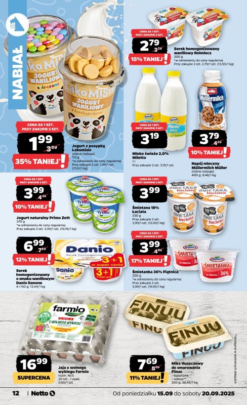 Netto - gazetka promocyjna Gazetka Spożywcza od poniedziałku 15.09 do soboty 20.09 - strona 12