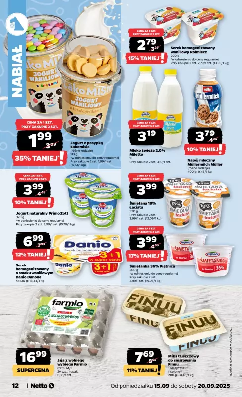 Netto - gazetka promocyjna Gazetka Spożywcza od poniedziałku 15.09 do soboty 20.09 - strona 12