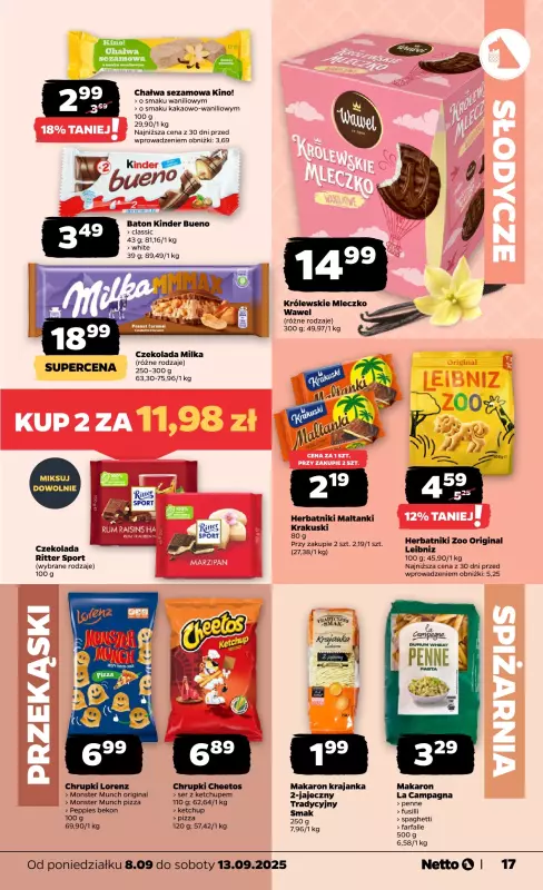 Netto - gazetka promocyjna Gazetka Spożywcza od poniedziałku 08.09 do soboty 13.09 - strona 17