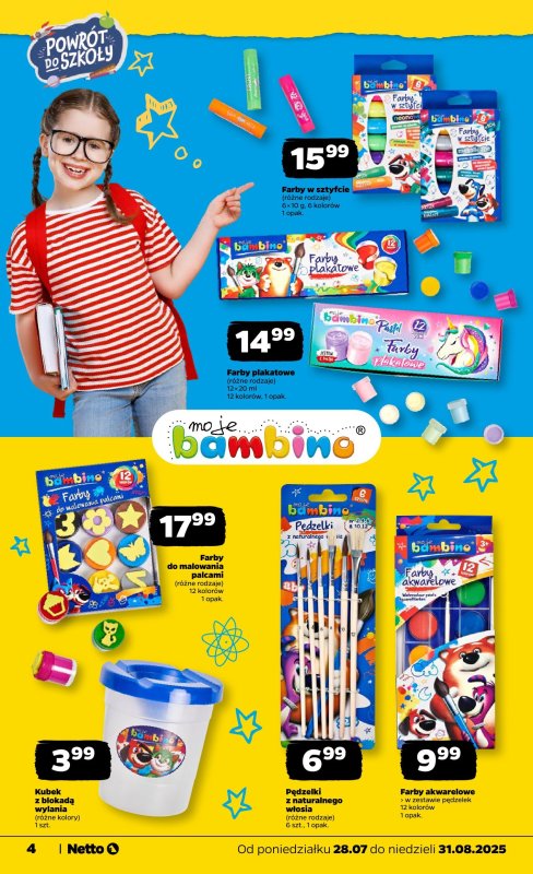 Netto - gazetka promocyjna Powrót do szkoły od piątku 05.09 do soboty 20.09 - strona 4
