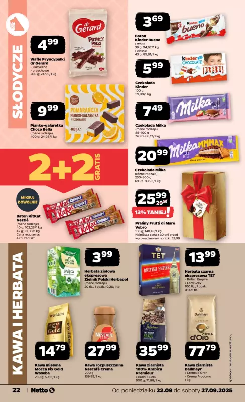 Netto - gazetka promocyjna Gazetka Spożywcza od poniedziałku 22.09 do soboty 27.09 - strona 22