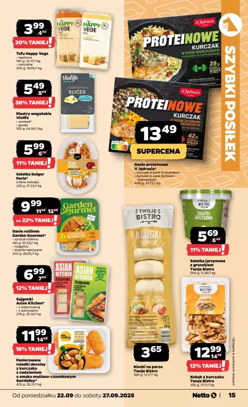 Netto - gazetka promocyjna Gazetka Spożywcza od poniedziałku 22.09 do soboty 27.09 - strona 15