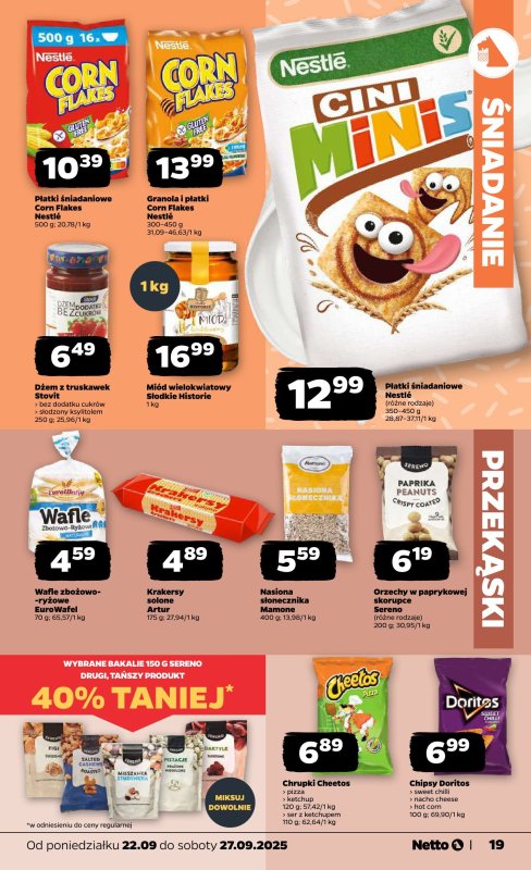 Netto - gazetka promocyjna Gazetka Spożywcza od poniedziałku 22.09 do soboty 27.09 - strona 19