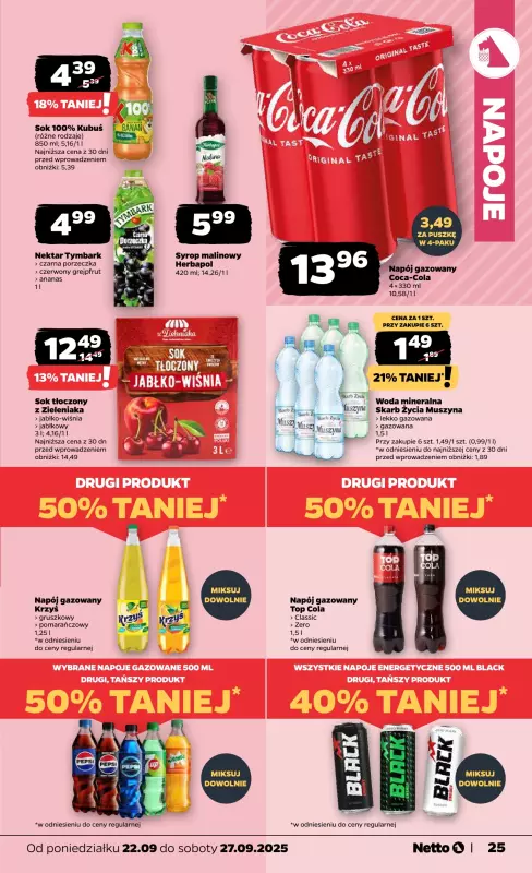 Netto - gazetka promocyjna Gazetka Spożywcza od poniedziałku 22.09 do soboty 27.09 - strona 25
