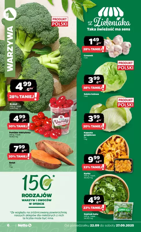 Netto - gazetka promocyjna Gazetka Spożywcza od poniedziałku 22.09 do soboty 27.09 - strona 6