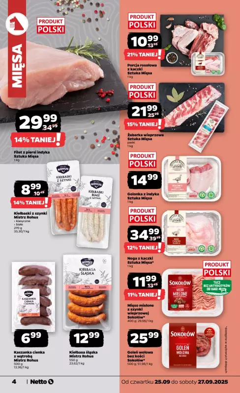 Netto - gazetka promocyjna Gazetka Spożywcza od czwartku 25.09 do soboty 27.09 - strona 4