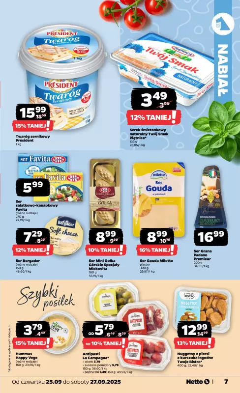 Netto - gazetka promocyjna Gazetka Spożywcza od czwartku 25.09 do soboty 27.09 - strona 7