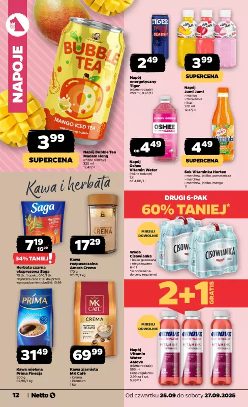 Netto - gazetka promocyjna Gazetka Spożywcza od czwartku 25.09 do soboty 27.09 - strona 12