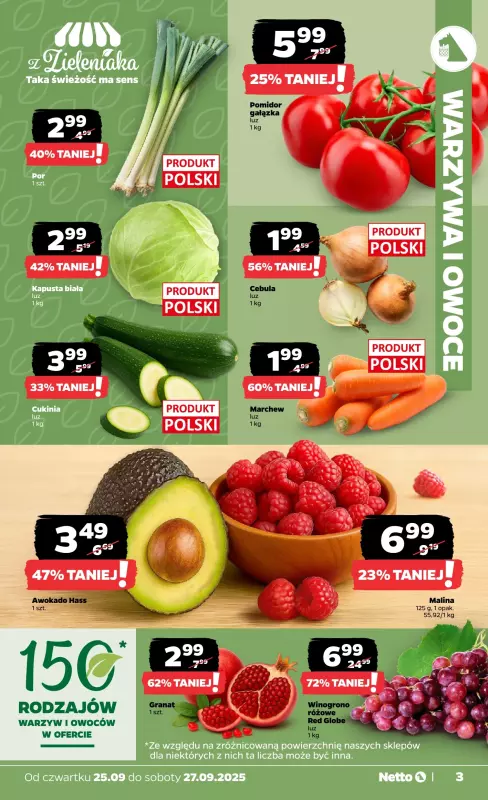 Netto - gazetka promocyjna Gazetka Spożywcza od czwartku 25.09 do soboty 27.09 - strona 3