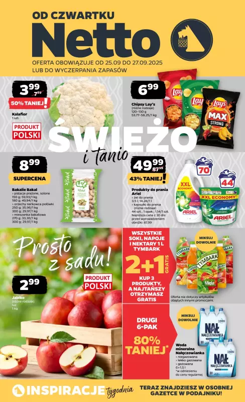 Netto - gazetka promocyjna Gazetka Spożywcza od czwartku 25.09 do soboty 27.09