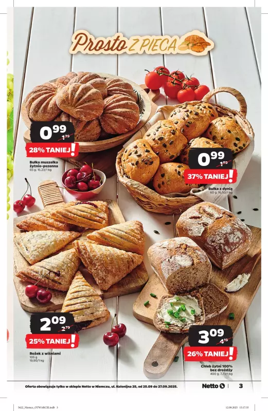 Netto - gazetka promocyjna Niemcz ul. Kolonijna 25. - otwarcie już w CZWARTEK 25.09  do soboty 27.09 - strona 3