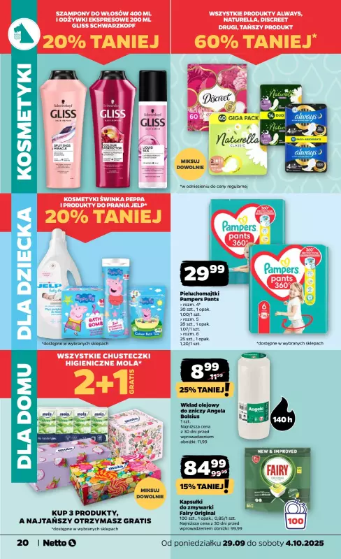 Netto - gazetka promocyjna Gazetka Spożywcza od poniedziałku 29.09 do soboty 04.10 - strona 20
