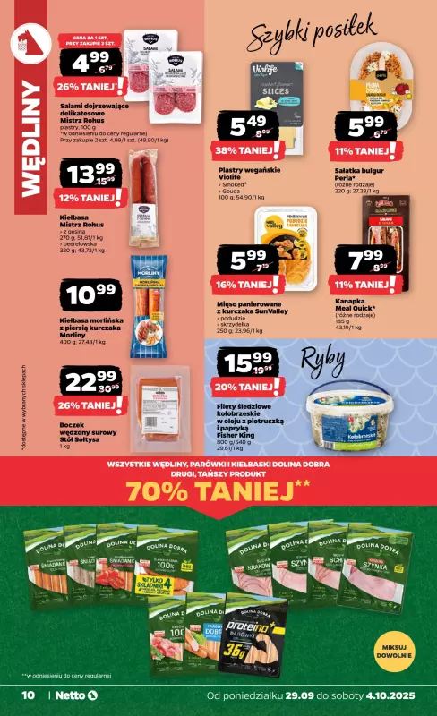 Netto - gazetka promocyjna Gazetka Spożywcza od poniedziałku 29.09 do soboty 04.10 - strona 10