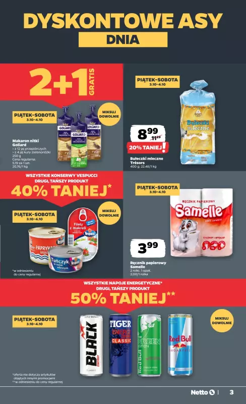 Netto - gazetka promocyjna Gazetka Spożywcza od czwartku 02.10 do soboty 04.10 - strona 3