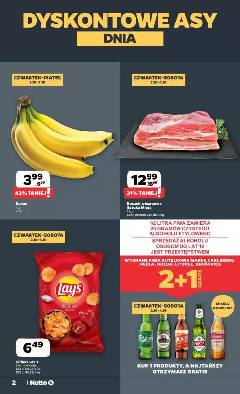 Netto - gazetka promocyjna Gazetka Spożywcza od czwartku 02.10 do soboty 04.10 - strona 2