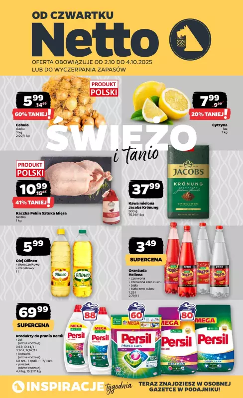 Netto - gazetka promocyjna Gazetka Spożywcza od czwartku 02.10 do soboty 04.10