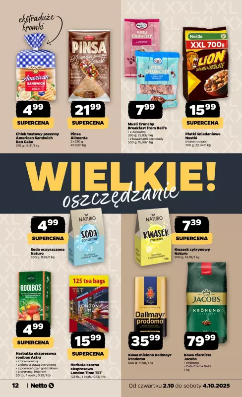 Netto - gazetka promocyjna Gazetka Spożywcza od czwartku 02.10 do soboty 04.10 - strona 12