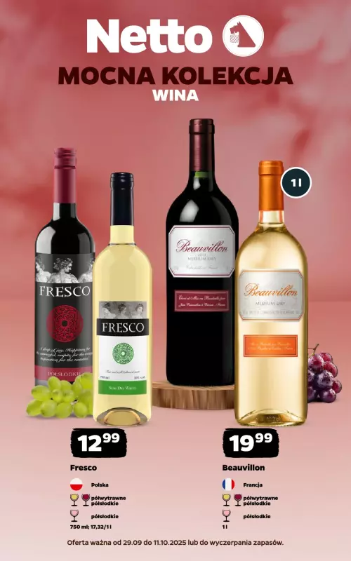 Netto - gazetka promocyjna Mocna Kolekcja - Wina od środy 01.10 do soboty 11.10