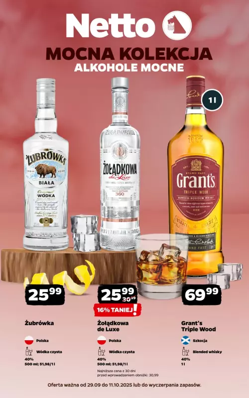 Netto - gazetka promocyjna Mocna Kolekcja - Alkohole Mocne od środy 01.10 do soboty 11.10