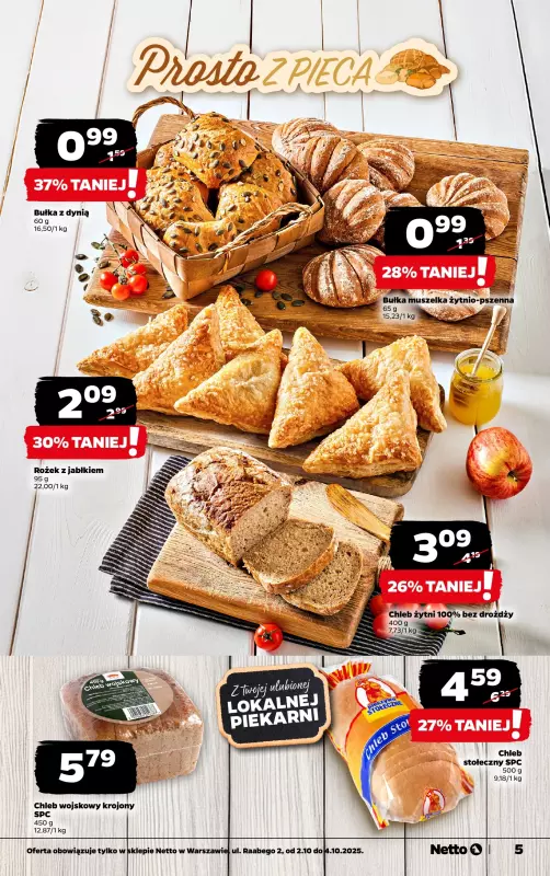 Netto - gazetka promocyjna Warszawa ul. Raabego 2, Wielkie otwarcie już w CZWARTEK 2.10 od czwartku 02.10 do soboty 04.10 - strona 5