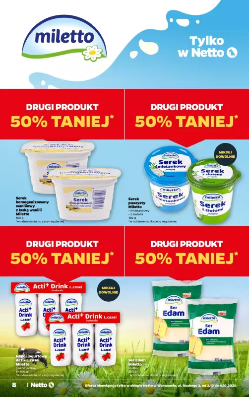 Netto - gazetka promocyjna Warszawa ul. Raabego 2, Wielkie otwarcie już w CZWARTEK 2.10 od czwartku 02.10 do soboty 04.10 - strona 8