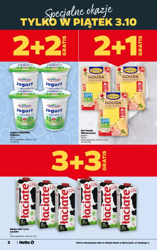Netto - gazetka promocyjna Warszawa ul. Raabego 2, Wielkie otwarcie już w CZWARTEK 2.10 od czwartku 02.10 do soboty 04.10 - strona 2
