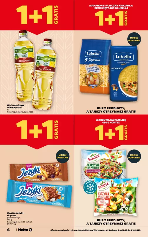 Netto - gazetka promocyjna Warszawa ul. Raabego 2, Wielkie otwarcie już w CZWARTEK 2.10 od czwartku 02.10 do soboty 04.10 - strona 6